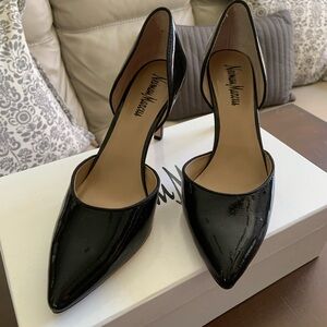 Neiman Marcus Glossy Black Heels